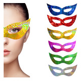 Kit 100 Máscara Gatinho Holografica Carnaval Festa Fantasia