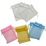 Kit 100 Saquinho Organza 10x15 Saco Lembrancinha Festa Cores