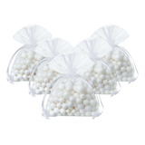 Kit 100 Saquinhos Saco Organza 7x9 Branco Lembrancinha