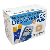 Kit 100 Tiras Reagentes Medidor De Glicemia Descarpack Plus