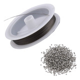 Kit 1000 Fixador 2mm + 100 Metros Cabo Fio Aço Inox Lustres