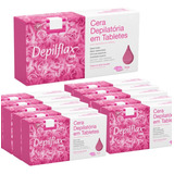 Kit 10un Cera Depilatória Depilflax Tablete Rosa 1kg