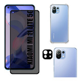 Kit 11 Lite - Película Privacidade 3d + Capa Tpu + Câmera 3d