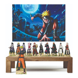 Kit 11 + Painel Decoração Festa Infantil Naruto - Bronze