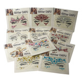 Kit 12 Adesivo Glitter Pedra Rosto Carnaval Atacado Revenda