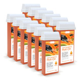 Kit 12 Ceras Roll-on Depilatória Mamão Hidrata Depilflax