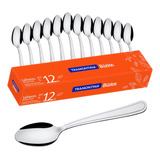 Kit 12 Colheres De Café Mexedor Chá Pequena Inox 9cm