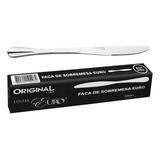 Kit 12 Faca Sobremesa Inox Euro Line 20cm S/ Ponta