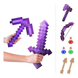 Kit 12 Itens Minecraft Netherite Encantado Espada Picareta 