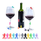 Kit 12 Marcadores Identificador Copo Taça Silicone Colorido