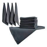Kit 12 Panos De Prato Preto Artesanato Pano Gourmet 68x50cm Cor Preto Liso