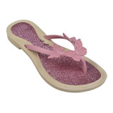 Kit 12 Par Sandalia Infantil Rasteira Borboleta Atacado Dh2