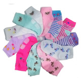 Kit-12 Pares De Meia Infantil 6-8( Meninas) - Antiderrapante