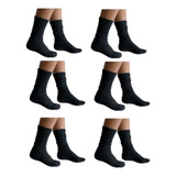 Kit 12 Pares Meias Aeróbica Fitness Preta Academia Feminina