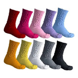 Kit 12 Pares Meias Coloridas Aeróbica Flúor Fitness Academia