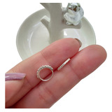 Kit 12 Piercing Argola Cravejada Nariz Prata 925