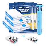 Kit 12 Saco Vacuo Viagem Organizador Vacum Bag Roupa + Bomba