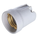 Kit 12 Soquete E27 Lucchi Porcelana Branca Cônica S/cabo Cor Branco