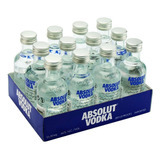 Kit 12 Un Mini Vodka Absolut Original E Lacrado Natural 50ml