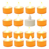 Kit 12 Vela Eletrônica Decorativa Led Amarela + 36 Baterias