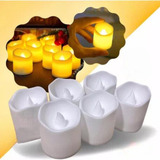 Kit 12 Velas De Led Eletrônica Decorativa + Bateria 