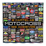 Kit 132 Adesivos Motocross Roda Marcas Antigas 8 Cartelas M1