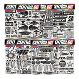 Kit 156 Adesivos Patrocinios Monark Preto