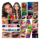 Kit 15und Maquiagem Make Carnaval Neon Glitter Glow Pedarias