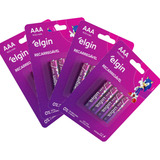 Kit 16 Pilha Recarregáveis Aaa ( Palito ) 900mah Elgin
