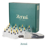 Kit 18 Ventosas Com Bomba Ventosaterapia Massoterapia Zenai