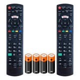 Kit 2 - Controle Compatível Tv Smart Panasonic Viera Netflix