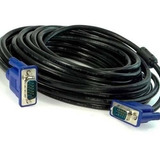 Kit 2 Adap Emenda Db15 Fêmea X Fêmea + Cabo Vga 20m Preto
