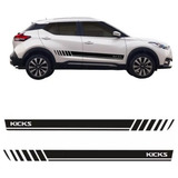 Kit 2 Adesivos Do Kicks Faixas Laterais Motorista E Carona