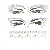 Kit 2 Adesivos Strass Glitter Pedra Maquiagem Carnaval Festa