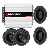 Kit 2 Alto Falantes Jbl 6pol E 6x9 + Modulo Taramps Ts800x4 Cor Preto