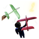 Kit 2 Avião Brinquedo Led Grande 48 Cm Voa De Verdade Manual