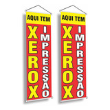 Kit 2 Banner Xerox Impressão Papelaria Banner Porta Loja