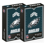 Kit 2 Baralho Carta Coleção Edição Philadelphia Eagles Copag