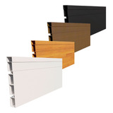 Kit 2 Barras Rodapé De Pvc 10 Cm Altura