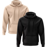 Kit 2 Blusa De Frio Moletom Agasalho Quente Liso Envio Agora