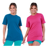 Kit 2 Blusas Camisetas Treino Tapa Bumbum Academia Dry