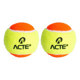 Kit 2 Bolas De Beach Tennis Stage 2 Homologadas Acte Sports Cor Amarelo