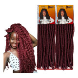 Kit 2 Cabelo Nina African Softex Crochet Braid Cacheado Cor Bug
