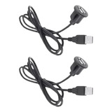 Kit 2 Cabo Usb 2.0 Extensão Dvd Multimídia Painel Carro 1m