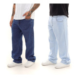 Kit 2 Calças Balão Jeans Masculina Bag Balão Reta Estilo