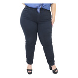 Kit 2 Calças Jeans Plus Size Feminina Tipo Legging Cint Alta