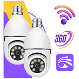 Kit 2 Camera Lampada Giratória Full Hd Wifi 360