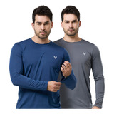 Kit 2 Camisa Camiseta Proteção Uvb50 Blusa Térmica Masculina