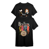 Kit 2 Camisetas The Beatles Lonely Hearts E Versao Desenho