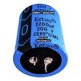 Kit 2 Capacitor 2200uf 200v Azul Ketuo Solda Taramps Usina